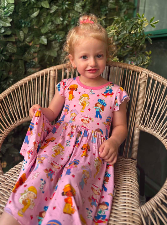 Berry Friends Twirl Dress