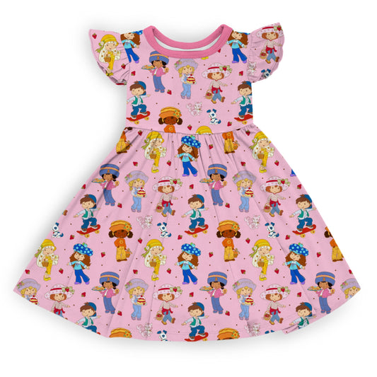 Berry Friends Twirl Dress