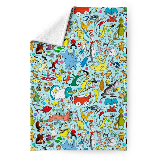 Storybook Party 50x60 Minky Blanket