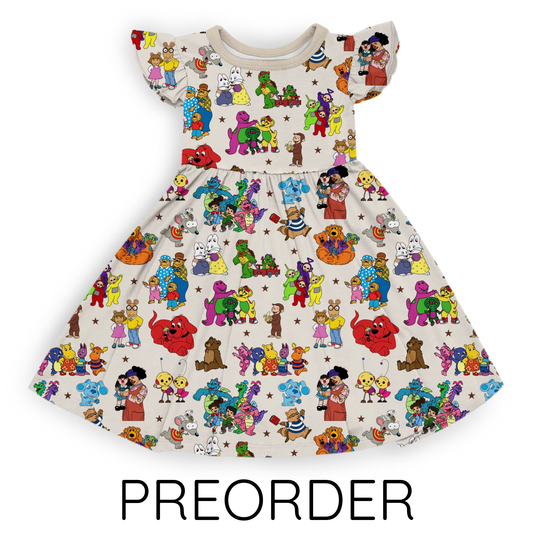 AUG PREORDER - Saturday Morning Classics Twirl Dress