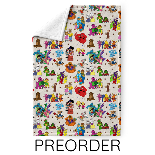 AUG PREORDER - Saturday Morning Classics 50x60 Minky Blanket